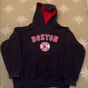 Red Sox hooded sweatshirt navy and red